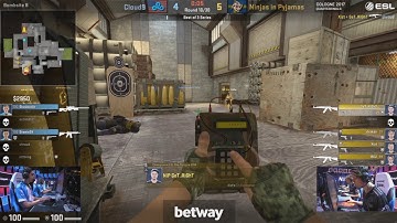 NIP highlights against Cloud 9 [Cache] Map 2 - Quarterfinal at ESL One Cologne 2017