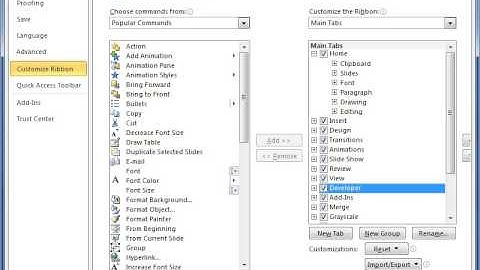 PowerPoint 2010 Access Developer Controls, Write Code, or Create Macros