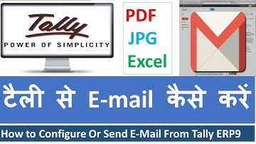How to send invoice from tally, II E Mail From Tally Direct II Email Configuration in Tally ERP9 II