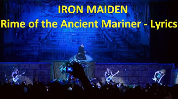 Rime of the Ancient Mariner - Lyrics - Iron Maiden - Live in New Jersey 14 March 2008