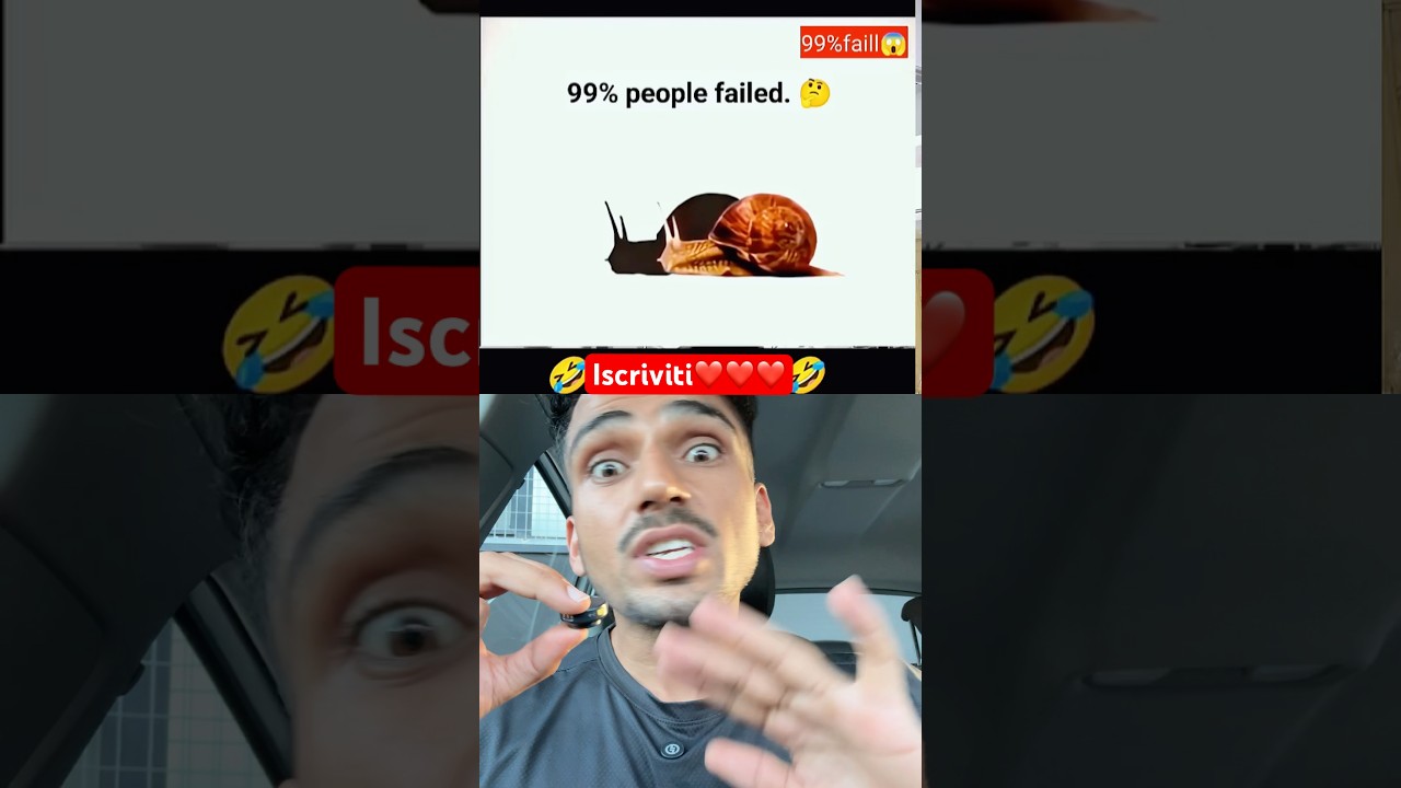 Io sono riuscito prima volta 😂🫣 #ironia #risate #viraleshorts #fahadafzal #challange #lumaca