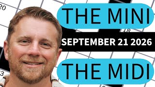 No distractions while solving please! - NYT Mini and Midi Crosswords (September 21 2026)