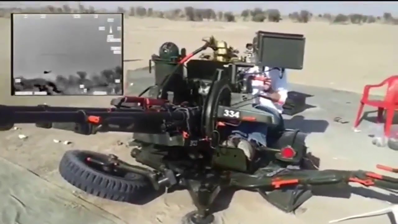 Indian Zu-23 Anti Aircraft Gun - YouTube