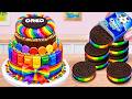 Amazing Rainbow Oreo Chocolate Drip Cake 🌈🍫 Decorating Tutorial✨Tiny Treat Creations