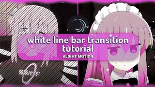 White Line Bar Transition Tutorial Alight Motion Preset