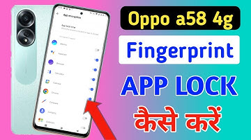 Oppo a58 4g fingerprint app lock/Oppo a58 4g me app lock kaise kare/Oppo apps lock setting