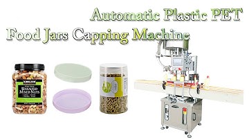HYXG 4C Automatic Plastic PET Food Jars  4 Wheels Clamping Capping Machine