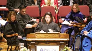 Pomona College Convocation 2016: ASPC President Christina Tong ’17
