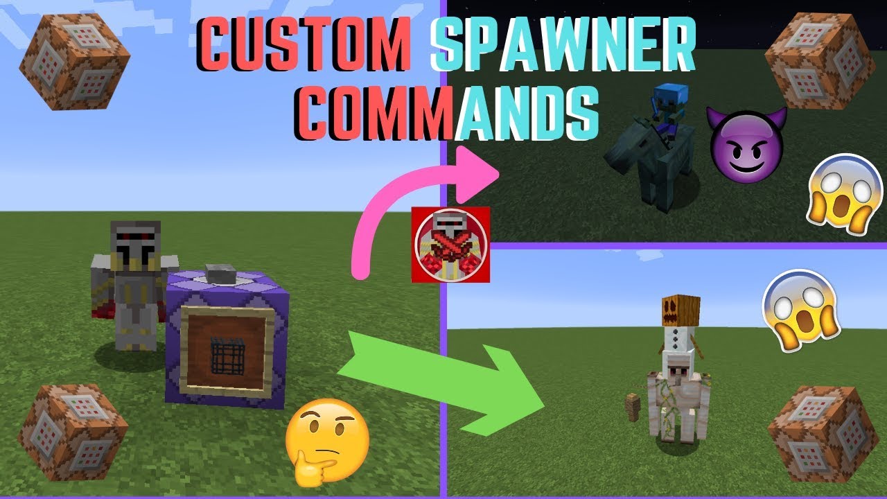 Command Block Tutorial #35: Custom Spawner Commands in Minecraft - YouTube