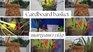 Realistic Mini Basket From Cardboard | DIY Handmade Cardboard Craft | Best Display Ideas