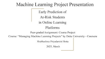 Coursera | Peer-graded Assignment | Managing ML Projects | DUKE University | Shubhashree Hotta