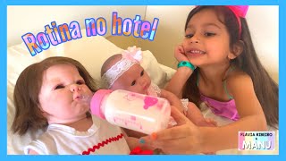 Bebês Reborn- Rotina Da Manhã Da Minha Bebê Reborn No Hotel. My Baby Rebors Morning Routine.