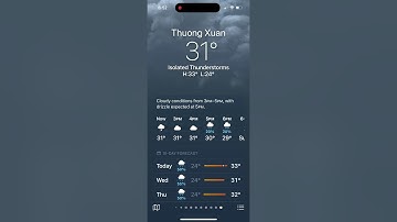 iPhone Weather Animation Isolated Thunderstorms iOS 17 Version