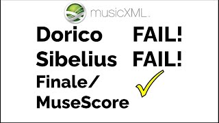 Music Notation Best and Worst for MusicXML - Compare Dorico Finale GuitarPro Sibelius MuseScore