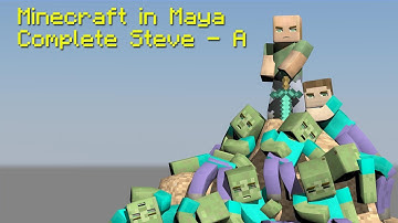 Minecraft in Maya 3D Animation Tutorial - Final Steps   Layers