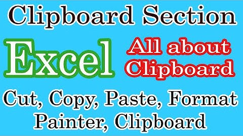 Cut, Copy, Paste, Clipboard, Format Painter | Excel Tutorial in Hindi - 8