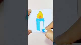 Cute Candle Coloring Page Relaxing Drawing for Kids Adults