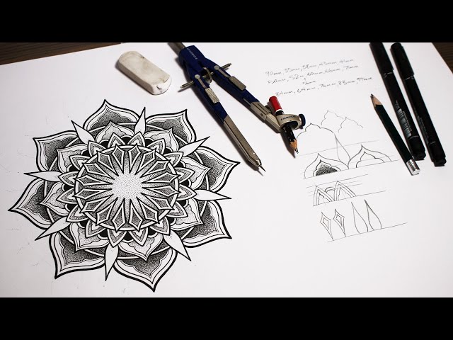 How to Draw a Powerful Mandala | Geometric Art Tutorial class=