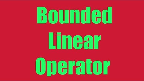 Example of Operator which are bounded or not...