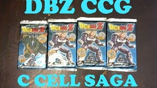 DBZ CCG C CELL SAGA 4x Booster Pack Opening - Cracking CCGs Dragon Ball Z Cards