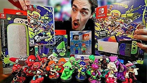 ULTIMATE Splatoon 3 Unboxing!! [EVERY Amiibo, OLED, Pro Controller, Minecraft!]
