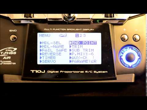 RCG Futaba 10j System Menu Review - YouTube