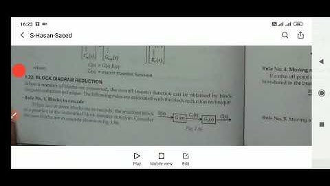 EE 305 Unit-1, Block Diagram and Reduction Tech 1