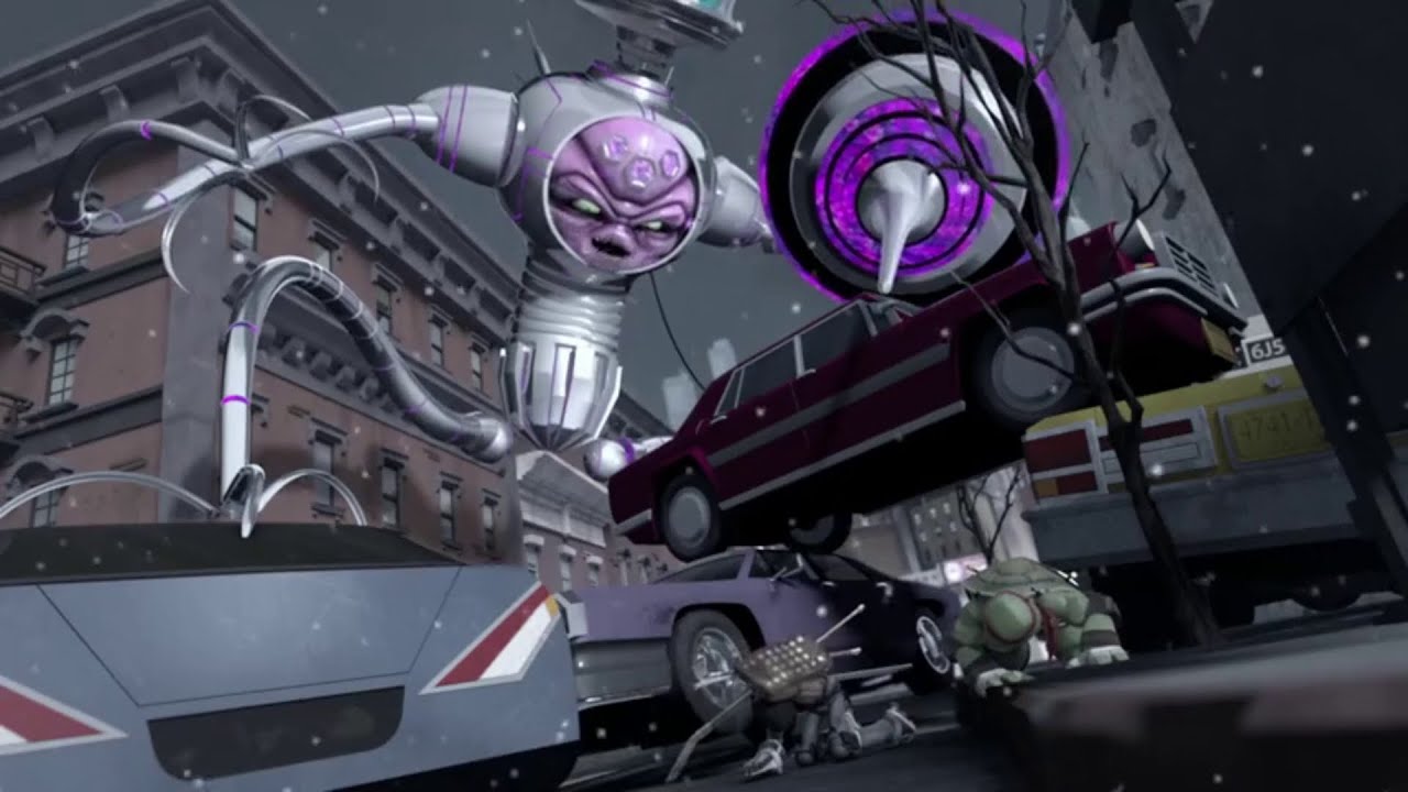TMNT Running From Kraang Prime