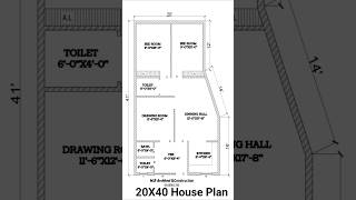 Asa Ghar Ka Bana Hua Naksha Phele Nhi Dekha Hoga |  20X40 House Plan | 20by40 Ghar Ka Naksha #house