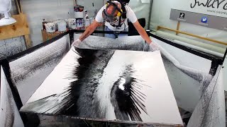 BLACK AND WHITE SPINNING WEEK - LIVE painting with Swarez