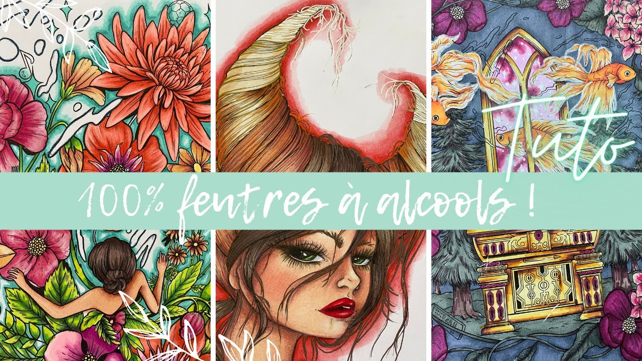 TUTO COLO - Feutres alcools ( cheveux, effet or et fond )