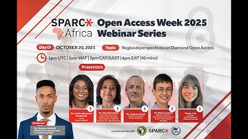 Regional Perspectives on Diamond Open Access – SPARC Africa OA Week 2025 (Day 1)