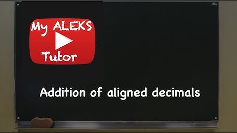 Addition of Aligned Decimals