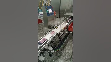 Premade bag pouch sorting feeding conveyor weight checking machine line