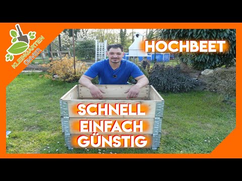 Video: Gartenbeet mit Palettenkragen – Bau eines Hochbeets aus Palettenkragen