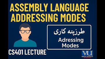 CS401 Lecture: Addressing Modes Summary in 8088 | Assembly Language Programming | Virtual University