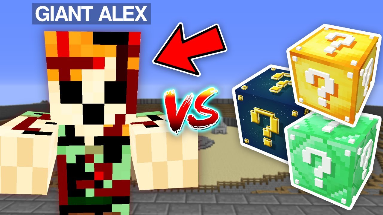 DEV ALEX VS SİLAHLI ŞANS BLOKLARI - Minecraft - YouTube