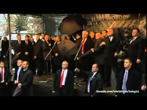 ჩეხეთის პრეზიდენტისთვის ნასროლი კვერცხი გერმანიის პრეზიდენტს მოხვდა (ვიდეო)