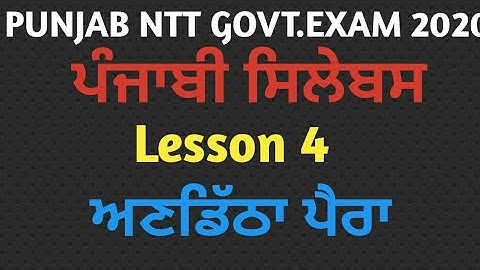 NTT exam punjabi syllabus||ntt punjabi language||NTT official syllabus ||NTT Course||NTT 8393 posts