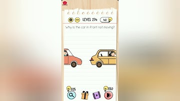 Brain Test Level 274 why is the car in front not moving
