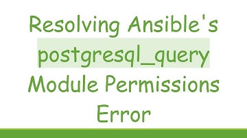 Resolving Ansible