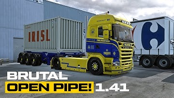 Brutal OPEN PIPE Sound Scania RJL - Ampelakias 164L 580 V8 | 1.41