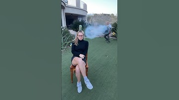 Air Vortex Cannon knocks can off daughter’s head #physics #science