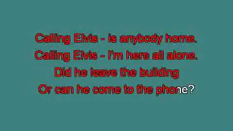 Dire Straits   Calling Elvis mh [karaoke] [karaoke]