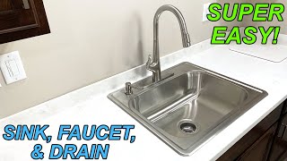 How To Install A New Kitchen Sink, Faucet, and Drain, DIY Plumbing