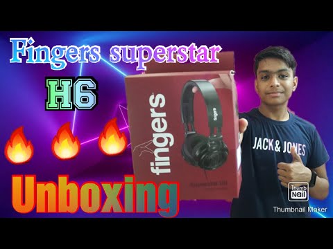 FINGERS SUPERSTAR H6 WIRED HEADPHONE UNBOING [ BEST WIRED HEADPHONE UNDER 800 RS ]