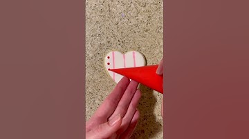 Royal Icing Valentines Cookies #shorts #cookies #royalicing #valentinesday