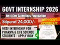 Internship opportunity for Pharma & Life Science Students | With Certificate | NGSF Internship 2026