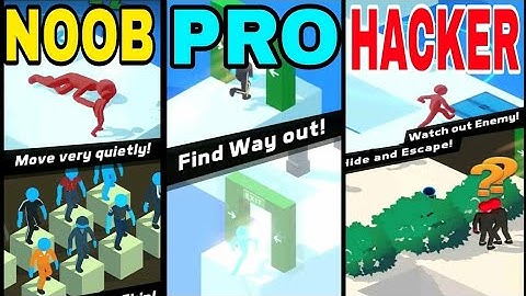 NOOB vs PRO vs HACKER ||SNEAK OUT 3D|| (FORT)All Levels Gameplay Android,ios (Level 5 - 9)