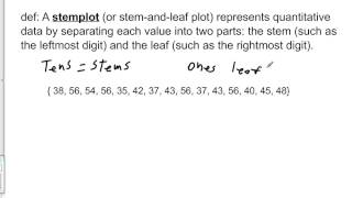 Dot Plots and Stem Plots